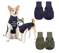 Personalised Dog Anxiety Jacket with Name Phone Number,Calming Hood & Ear Cover - Thunder & Fireworks Relief Turtleneck Coat with Reflective Strips (2 color to choose, XS)