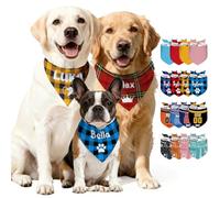 Personalised Dog Bandana with Name & Icon,Custom Pet Bandana for Small Medium Large Dogs Cats, Custom Neckwear Dog Scarf Triangle Bibs Kerchief, Perfect for Christmas, Pets Birthday Gift