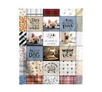 Personalised Dog Blanket with Photos & Name Custom Gifts for Pet Dog Lovers, Personalised Photo Blanket for Pets, Dog Gift for Dog Lovers, Dog Mom Gifts for Women Super Soft Flannel Fleece 40''x 30''