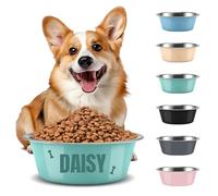 Personalised Dog Bowl Engraved Stainless Steel Non Slip Pet Bowl With Silicone Base | Custom Dog Bowls Dishwasher Safe | Personalised Name Gift For Medium Large Dogs Cats#5