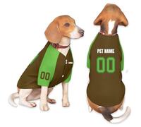 Personalised Dog Cat Football Jerseys Shirt Dog Clothes with Name Number Logo, Sports Fan Pet Jerseys for Small, Medium, Large Dogs