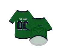 Personalised Dog Cat Football Jerseys Shirt, Dog Summer Clothes Shirts with Name Number Logo, Sports Fan Pet Jerseys for Small, Medium, Large Dogs
