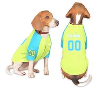 Personalised Dog Cat Football Jerseys Shirt with Name Number Logo, Custom Sports Fan Pet Jerseys Dog Clothes for Small, Medium, Large Dogs