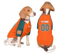 Personalised Dog Cat Football Jerseys Shirt with Name Number Logo, Custom Sports Fan Pet Jerseys Dog Clothes for Small, Medium, Large Dogs