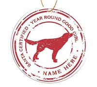 Personalised Dog Christmas Tree Decorations - Labrador Retriever Dog Gifts for Dog Lovers Owner - Christmas Pet Decorations Xmas Bauble Ornaments Plaque Gift - 9cm Round Acrylic - Good Girl