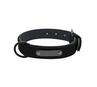 Personalised Dog Collar Small/Medium/Large with Text, Pu Leather Dog Collar, 7 Colors, Suitable for Puppies to Large Dogs (Black)