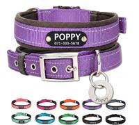 Personalised Dog Collar with Engraved ID Tag - UK Dispatched, Reflective Neoprene Padded Anti-Chafe Design | Custom Name & Phone Number | Durable UK Pet Collar for All Breeds