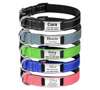 Personalised Dog Collar with Name, Reflective Custom Collar for Dogs
