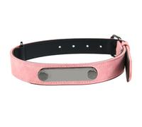Personalised Dog Collars - PU Leather Adjustable Pet Collars for Small & Medium Dogs & Cats, Custom Engraved Name Tag with D-Ring, Anti-Lost Soft Strap by LisaMo UK Design- Pink & Blue (S,Pink)