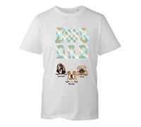 Personalised Dog Dad Tshirt, Custom Dog Name Tshirt, Custom Dog Lover Tshirt, Pet Tshirt, Father's Day Dog Tshirt, Cuastom Unisex Tee Top, Personalize Your Dog Or Dog Name Tee Top White