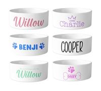 Personalised Dog Food Bowl, Ceramic Pet Bowls, Customisable, Choose Your Design & Add Any Name, Ideal For Cats & Dogs