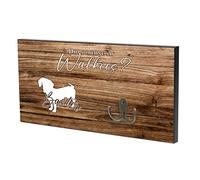 Personalised Dog Gifts - Dog Lead Hook Leash Collar Harness Key Holder - Dog Lovers Gift Walking Accessories - Dog Themed Wall Mounted Hooks for Dog Stuff - Add Breed and Names - 1 Hook Walkies