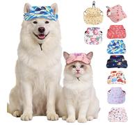 Personalised Dog Hat/Cat Hat With Ear Holes, Custom Adjustment Pet Sun Cap With Embroidered Text, Multicolor To Create A Cute Look, Personalised Gift To Your Furry Little One, S-XL (A)