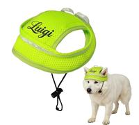 Personalised Dog Hat with Ear Holes, Custom Embroidery with Dog's Name, Adjustable Pet Sun Hat for Medium Small Dogs Cats Outdoor Sun Protection