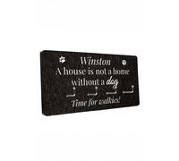 Personalised Dog Lead Hooks Personalised Memento Company Black One Size