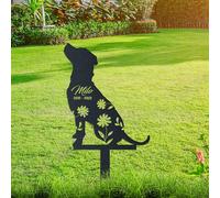 Personalised Dog Memorial Gift, Black Mouth Cur Dog Memorial Plaques, Metal Garden Decor, Custom Name Sign, Pet Grave Marker for Dogs, Headstone, Pet Bereavement Gifts, Remembrance Plaque