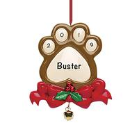 Personalised Dog Ornament 2025 - Fast & Free 24h Customisation - Pet Christmas Ornaments for Tree - Custom Gift Wrapped Paw Print Keepsake for Dog-Lovers