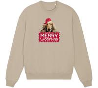 Personalised Dog Photo Pullover Jumper Sweatshirt - Pet Animal Christmas Xmas Festive Present Gift (Medium, Natural)
