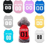 Personalised Dog Summer Clothes Shirts Upload Your Design Custom Pet Shirt with Name/Text/Photo/Logo for Small Medium Dogs, Cats (Custom 1)