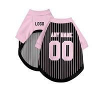 Personalised Dog T Shirt with 2026 Pet Apparel - Custom Logo Name Number, Breathable Football Jersey for Small Medium Large Dogs Cats- Gift for Football Fans