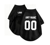 Personalised Dog T Shirt with 2026 Pet Apparel - Custom Logo Name Number, Breathable Football Jersey for Small Medium Large Dogs Cats- Gift for Football Fans