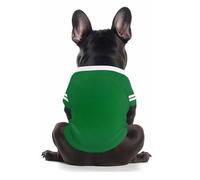 Personalised Dog T-Shirt with Custom Name and Number, Customised Breathable Football Jersey for Large Medium Small Dogs and Cats, DIY Pet Clothes Gifts (Dark Green)