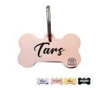Personalised Dog Tags for Pets Engraved UK Dog Tag ID Tags for Dog Double-Sided Engraved Stainless Steel Dog Tag ID Name Tag for Cat Puppy Pet Collar Dog Name Tags(Rose Gold, Bone,L)