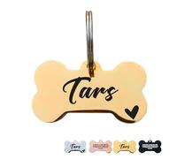 Personalised Dog Tags for Pets Engraved UK Dog Tag ID Tags for Dog Double-Sided Engraved Stainless Steel Dog Tag ID Name Tag for Cat Puppy Pet Collar Dog Name Tags(Gold, Bone,L)