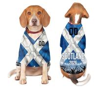 Personalised Dog TShirt, Personalised 2026 World Cup Pet Jersey - Custom Country Flag Apparel, Breathable Soccer Tee for Dogs - Gift, for Football Fan Puppy Owner (Scotland)