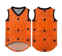 Personalised Dog Vest, Polyester Ghost and Spider Halloween Shirt