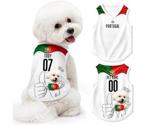 Personalised Dog World Cup Jersey, Personalized Pet Football Vest - Custom Name & Number Soccer Shirt for Small Medium Large Dogs, Breathable Mesh Pet Apparel, Gift for Dog Lover (G)