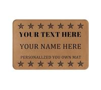 Personalised Door Mat - Customized Welcome Door Mat - Personalized Add Your Own Text Name on Doormat - Customised with a Message of your choice - Custom Rug Pad for Foyer Front Porch Back Door Patio