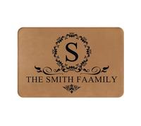 Personalised Door Mat - Customized Welcome Door Mat - Personalized Add Your Own Text Name on Doormat - Customised with a Message of your choice - Custom Rug Pad for Foyer Front Porch Back Door Patio