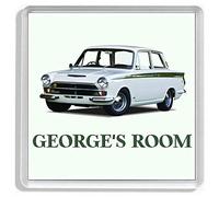 Personalised Door Plaque/Door Sign for FORD CORTINA MARK 1 Classic Saloon Racing Car Enthusiasts