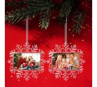 Personalised Double-Sided Photo Bauble, Custom Christmas Tree Decorations, Xmas Gifts for Family & Friends