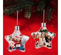 Personalised Double-Sided Photo Bauble, Custom Christmas Tree Decorations, Xmas Gifts for Family & Friends