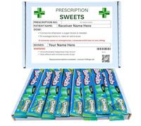 Personalised Dr Prescription Sweets Gift Box | Bazooka Apple Flavored Chewy Candy Box - 24 Pack of Sour Chew Sticks - Individually Wrapped Soft & Tangy Sweets - Perfect for Sharing, Snacking & Gifting