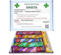 Personalised Dr Prescription Sweets Gift Box | Ultimate Millions & Tropical Fizz Chew Bar Sweet Box Inclued Millions sweets Gift for All Ages!