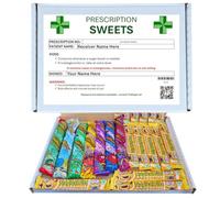 Personalised Dr Prescription Sweets Gift Box | Ultimate Sweet Box 21 Pack of Millions Mini Chew Bags & Tropical Fizz Chew Bars Fun & Fruity Assortment for All Ages