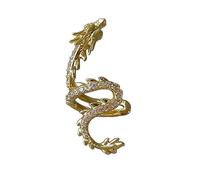Personalised Dragon Inspired Ear Clip Trendy Cuff No Piercing Clips Ornament Perfect for Lovers Dragon Year Accessory, one size, As described