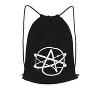 Personalised Drawstring Bag Atheist Symbol, Unisex Sports Backpack, Lightweight String Sackpack, for Women Children 36X42cm
