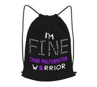 Personalised Drawstring Gym Bag Chiari Malformation Wor I'm Fine, Foldable Drawstring Backpack, Comfortable String Sackpack, for Adults Boys 36X42cm