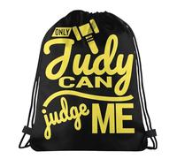 Personalised Drawstring Gym Bag Only Judy Can Judge Me Swimming Backpack Comfortable Swim String Backpack For Activities Boys Adults 36X42Cm