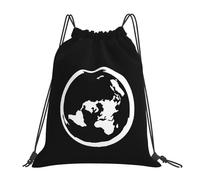 Personalised Drawstring Sport Bag Earths Flat Map, Unisex Trainer Bags, Comfortable Cinch Sack, for Adults Children 36X42cm