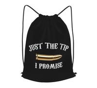 Personalised Drawstring Swimming Bag Just The Tip I Promise, Foldable Swimming Backpack, Daily String Sackpack, for Teenager Travel 36X42cm
