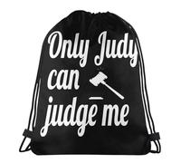 Personalised Drawstring Swimming Bag Only Judy Can Judge Me Swimming Backpack Premium String Sackpack For Kids Yoga Activities 36X42Cm