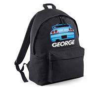Personalised Drift Car Backpack, Boys Back to School Bag, Custom Gifts for Kids Who Love Fast Cars, Primary and Nursery Child Back Pack, Boys and Girls, One Size, Black