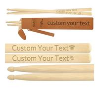 Personalised Drum Sticks with Text/Logo/Name, Custom Drumsticks - 5A Maple Drumsticks, Unique Gift for Valentine's Day Birthday Anniversary Wedding Drummers Boyfriend Husband Son