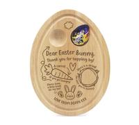 Personalised Easter Bunny Egg Board Breakfast Dippy Egg Cup - Thank You for Hopping by Drink, Carrot & Treat for Kids Easter