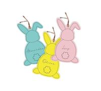 Personalised Easter Bunny Tag: Bunny Design, Acrylic Plastic Bunny, Custom Name, Great Easter Gift Basket Tag